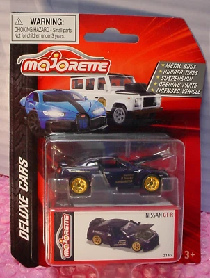 Majorette NISSAN GT-R 35☆púrpura; Chase llantas doradas; CAPUCHA/PUERTAS DE APERTURA☆ Coches de lujo Foto 1 de 2