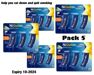 NiQuitin Minis Mint 4mg Lozenges 60 Mint lozenges (5 Boxes ) 10/2025 - Picture 1 of 1