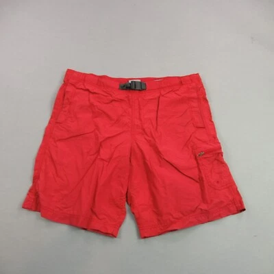 Pantalones Cortos Columbia Para Hombre Bolsillos Medianos Ligeros Exterior Hebilla Forros Rojos Foto 1 de 4