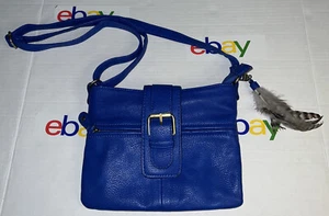 ALDO Blue Buckle Crossbody Purse Handbag 7” By 9.5” - Picture 1 of 3