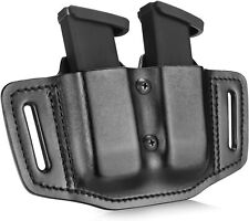 Universal Double Magazine Holder OWB Mags Holster Fits 9mm/.40 Double Stack Mags