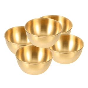 5 PIEZAS Plato lateral Cuenco para servir Cuencos Salsa Cuenco Metal Ramekins Tazón para pellizcar - Imagen 1 de 12