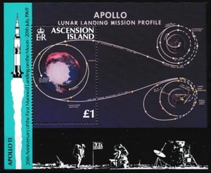 Ascension - Flug von Apollo 7 Block 20 postfrisch 1989 Mi. 501 - Bild 1 von 1