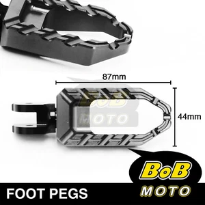 For Suzuki DL 1000 V-Strom 02-17 16 15 CNC BUZZ Rider Front Foot Pegs BLACK - Picture 1 of 7