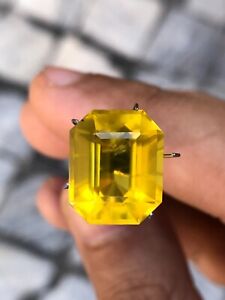 8.50 carats Top Emerald cut Mexican fire opal. Size: 14.5x12x9.5mm
