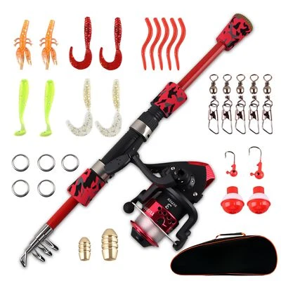 Mini-Angelset für Kinder Teleskopische Angelrute mit Angelrolle und Angelköde... - Bild 1 von 4
