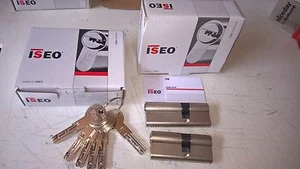 2 CYLINDRES SERRURE S' ENTROUVRANT HAUTE SECURITE R6 ISEO DIMENSIONS AU CHOIX - Picture 1 of 5