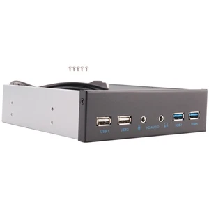 Custodia PC desktop 5,25 pollici pannello frontale interno hub USB 2 porte USB 3.0 e6614 - Foto 1 di 7