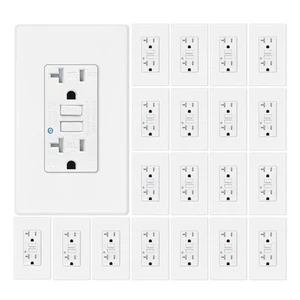 20PCS GFI GFCI Outlet 20Amp Tamper-Resistant Weather Resistant Duplex Receptacle - Picture 1 of 11