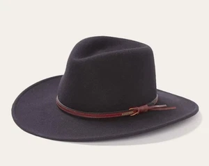 Stetson Men's Bozeman Outdoor Water Repellent Wool Hat in Black Large MSRP $125 - Picture 1 of 6