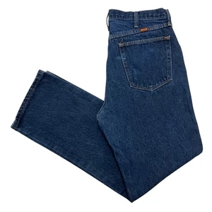 Vintage Rustler Jeans Cowboy Cut Relaxed Fit Blue 36W 32L 100% Denim - Picture 1 of 15