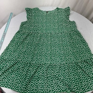 Abito corto donna Shein Curve verde e bianco stampa floreale manica ad aletta taglia 3XL - Foto 1 di 6