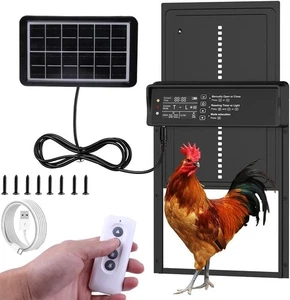 Automatic Solar Chicken Coop Door With LCD Display Timer Light Sensor Remote - Picture 1 of 7