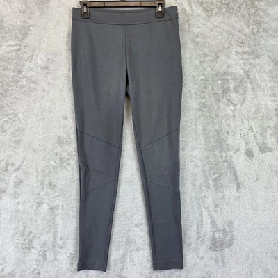 Pantalones Banana Republic Mujer Pequeños Gris Ponte Elastizados Ajustados Leggings Cremallera Lateral Foto 1 de 4