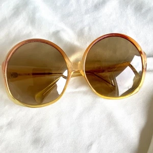 VINTAGE 60s 70s Italy ULTRA OVERSIZED Womens X Large XL GLASSES SUNGLASSES - Picture 1 of 4