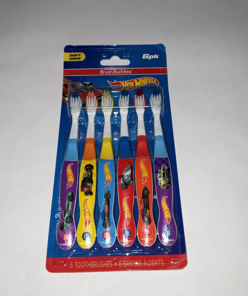 Hot Wheels Soft Toothbrush 6pk