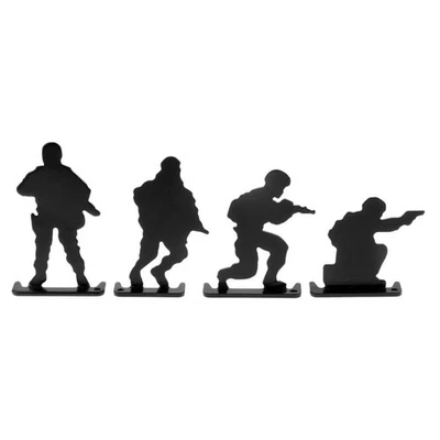4pcs Cibles De Pratique De Tir En Métal Plinking Target Human-like Soldiers - Image 1 of 4