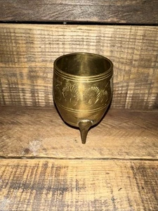 Brass Etched Decorative Cup India - Picture 1 of 8