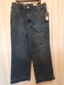 Universal Thread Women's High Waisted Wide Leg Cropped High-Rise Jeans 12 short - Picture 1 of 6