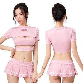 Sexy Lady Nightdress Cheerleaders Schoolgirl Cosplay JK Bodycon Women Babydoll