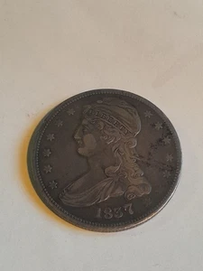 1837 capped bust half dollar - Picture 1 of 5