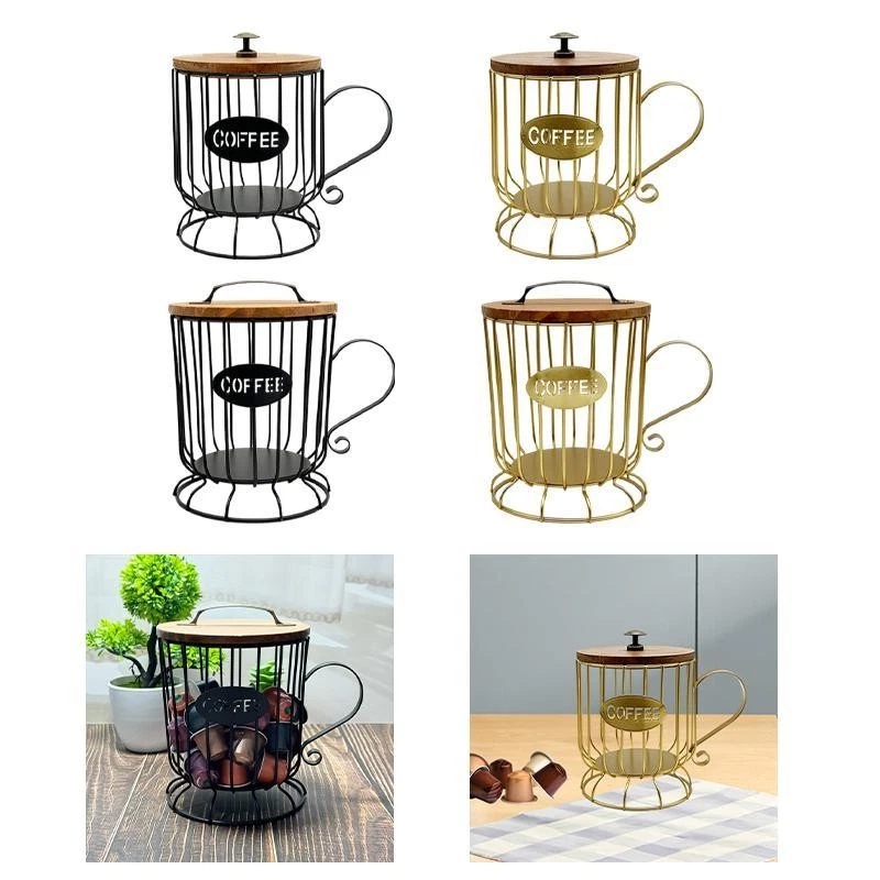 Kaffeepadhalter, Aufbewahrungskorb, Kaffeekapselhalter, Dekor, rustikale - Bild 1 von 1