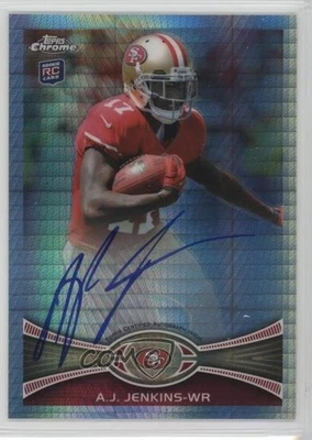 2012 Topps Chrome Prism Refractor Rookie Auto /50 AJ Jenkins #156 Auto RC - Image 1 of 2