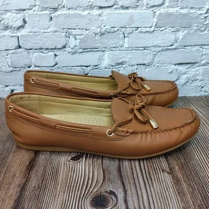 Michael Kors Halbschuhe Fahrschuhe hellbraun Leder Mokassins Damen US 8 M Mokassins - Bild 1 von 13
