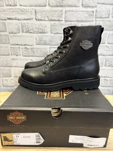 Harley-Davidson Men's Cartbridge 6.5” Black Motorcycle Boots D93478 Sz 11 - Picture 1 of 13