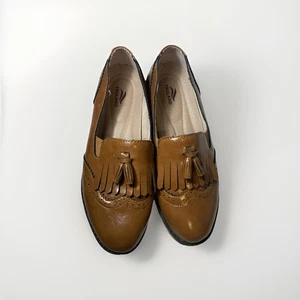 Truland Leather Penny Loafers 39 US Size 8.5 Slip On Wingtip Oxfords School Shoe - Picture 1 of 6