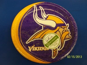 Minnesota Vikings NFL Pro Football Sports Banquet Party 9" Paper Dinner Plates - Picture 1 of 1