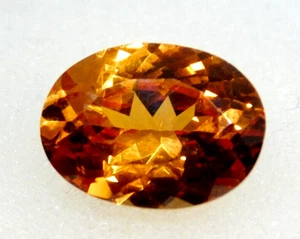 13 x 9,7 mm Natürlicher Ceylon Fanta Orange Saphir Oval Lose Edelstein 7,60 kt - Bild 1 von 5