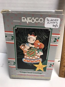 ADORNO DEL TESORO ENESCO ~ SALUDOS CRIADOS EN JENGIBRE ~ CABALLO MECEDOR ~ 1992 *NUEVO - Imagen 1 de 9
