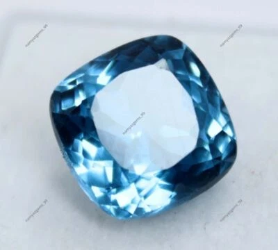 Zafiro natural Montana de 9 mm corte cuadrado certificado piedra preciosa suelta azul Foto 1 de 4