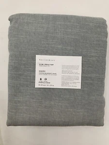 Pottery Barn Emery Linen Blackout Drape Panel Curtain Blue Dawn 50x 84" #R118 - Picture 1 of 6