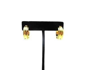 VTG Pair of Itaor Italy 925 Gold Over Silver Vermeil 0.75" Pierced Hoop Earrings - Picture 1 of 9