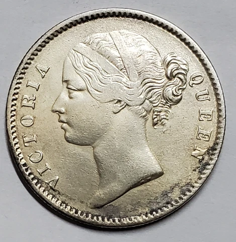 1840 EAST INDIA COMPANY VICTORIA QUEEN 1 ONE RUPEE SILVER COIN Cover