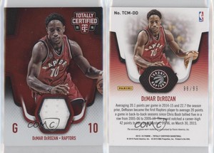 2015-16 Panini Totally Certified Materials Red /99 DeMar DeRozan #TCM-DD
