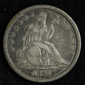 1840 Seated Liberty Silver Dime FINE/VF E144 JGHQ - Picture 1 of 2