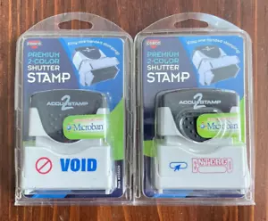 Cosco VOID & ENTERED 2-Color Shutter Stamps - 2 for 1 - Unopened, Brand New - Picture 1 of 2