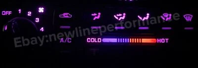 Nuevo kit de bombilla LED rosa calentador de aire acondicionado para Nissan 240sx S14 1995-1998 Foto 1 de 2