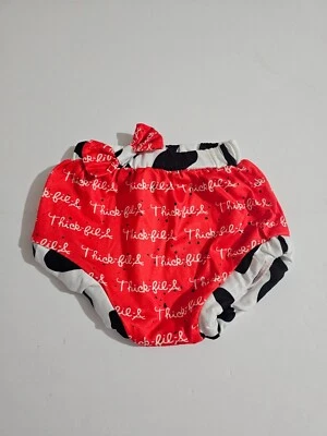 Thick-fil-a Cow Print Baby Diaper Cover Sz 12-18M , Novelty Chick fil a Inspired - Image 1 of 4