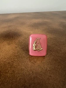 Vintage großer Schnitzerei ""Frau spielende Harfe"" Glas Kamee Ring - 1950er.. - Bild 1 von 3