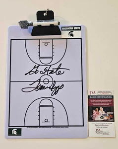 TOM IZZO SIGNED CLIPBOARD MICHIGAN STATE SPARTANS GO STATE AUTO JSA COA CD62515 - Picture 1 of 5
