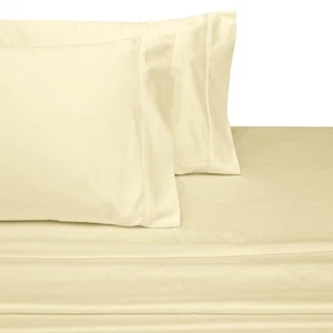 Wrinkle-Resistant 100% Cotton Sheets 300 Thread Count Ultra Soft Solid Sheets - Picture 1 of 4