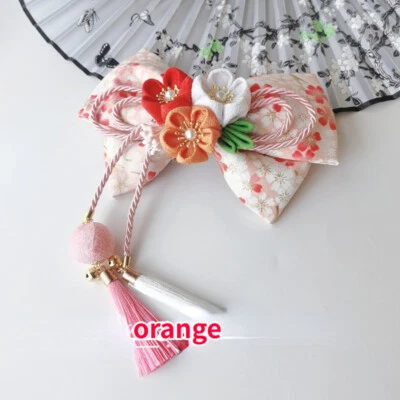 Women Girl Hair Clip Accessory Hairpin Japanese Lolita Kimono Yukata Tassel Bow - Image 1 of 4