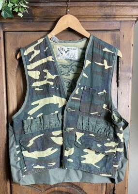 Vintage Duck Bay Men's M Camo Hunting Shooting Water Fowl Vest W/ Shell Holders - Image 1 of 4