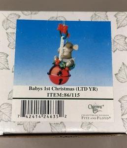 Charming Tails Baby’s 1st Christmas First Ornament Jingle Bell Baby Limited 2001 - Picture 1 of 6