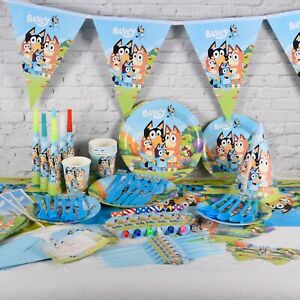 Bluey BIRTHDAY PARTY DECORATION TABLE CLOTH LOLLY LOOT BAG PLATE BANNER Bingo