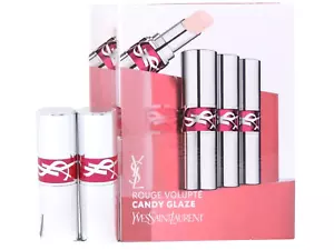 YSL YVES SAINT LAURENT CANDY GLAZE #2 SWEET PINK 1g .035oz x 2 MINI LIPSTICKS - Picture 1 of 2